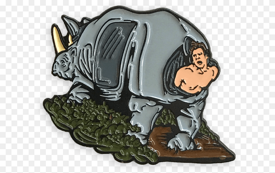 Ace Ventura Rhino Pin, Face, Head, Person, Animal Png Image