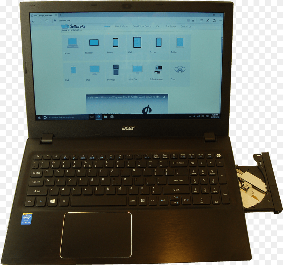 Acer Laptop Aspire F15 F5 571t 569t Front Netbook, Computer, Electronics, Pc, Computer Hardware Free Png Download