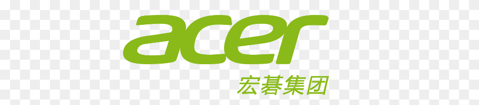 Acer Logo And Chinese Slogan, Green Png