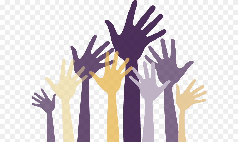 Acerca De Students Raising Hands Clipart, Purple, Body Part, Finger, Hand Free Transparent Png