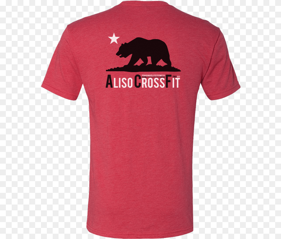 Acf California Bear Mens Tee Grizzly Bear, Clothing, T-shirt, Animal, Mammal Png Image