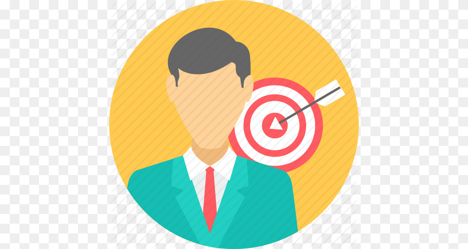 Achieve Focus Goal Motive Objective Purpose Target Icon, Adult, Male, Man, Person Png Image