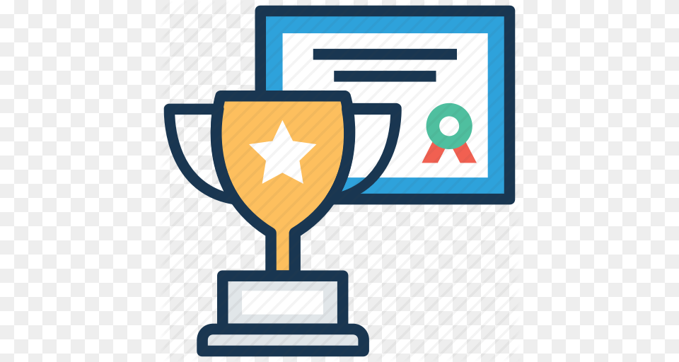 Achievement Award Certificate Educational Reward Trophy Icon Free Png