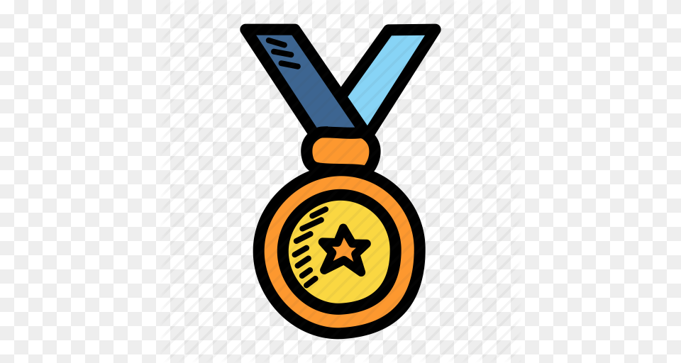 Achievement Award Champion Honor Medal Winner Icon, Gold Png Image