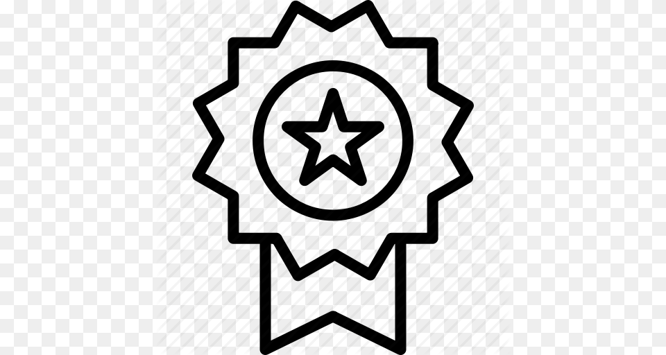 Achievement Badge Congratulation Honor Reward Ribbon Star Icon, Machine, Gear Free Png
