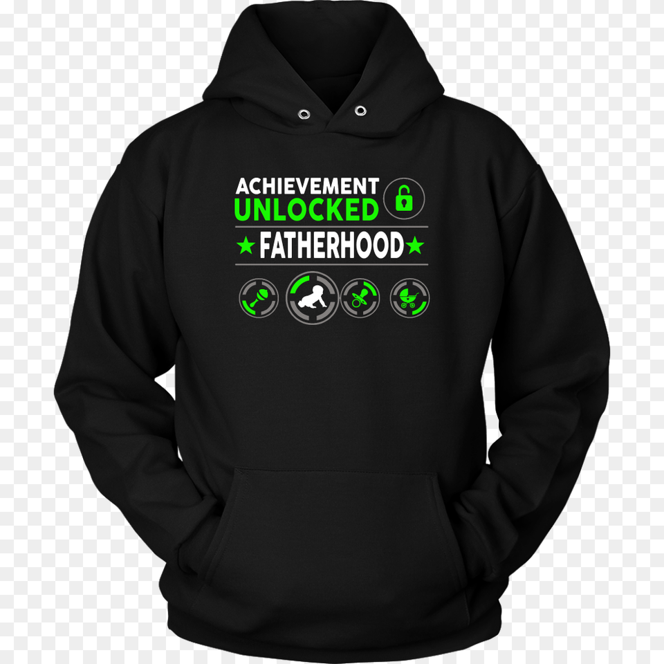 Achievement Unlocked Fatherhood Buzzloox, Clothing, Hoodie, Knitwear, Sweater Free Transparent Png