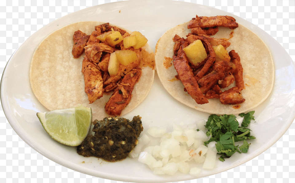 Achiote Citrus Marinade With Grilled Pineapple Taco Diner Chicken Al Pastor, Food, Food Presentation, Plate, Lunch Free Transparent Png