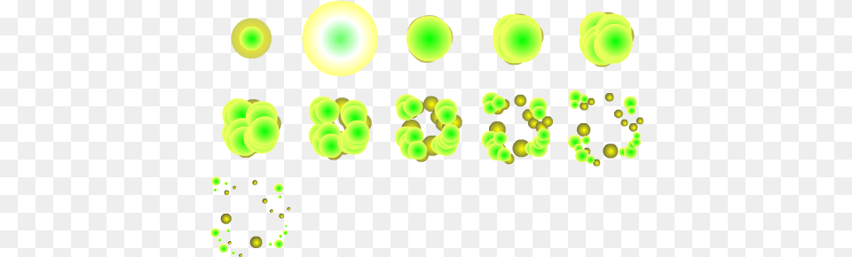 Acid Damage Effect Sprite Damage Effect Sprite Sheet, Green Png