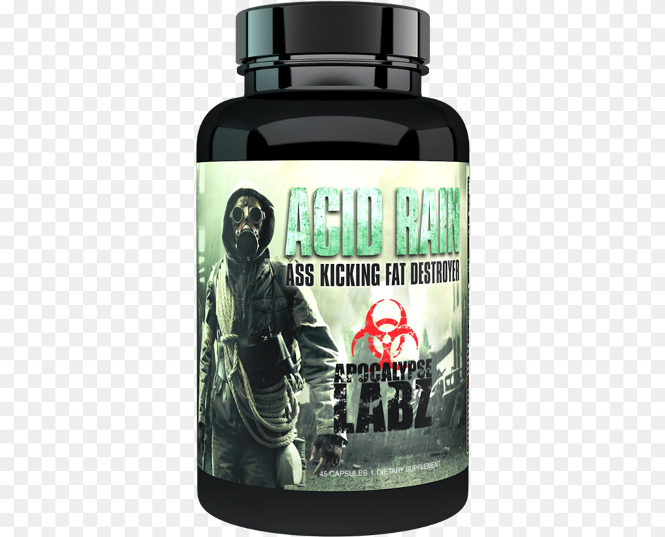 Acid Rain Apocalypse Labz, Bottle, Adult, Male, Man Free Png Download