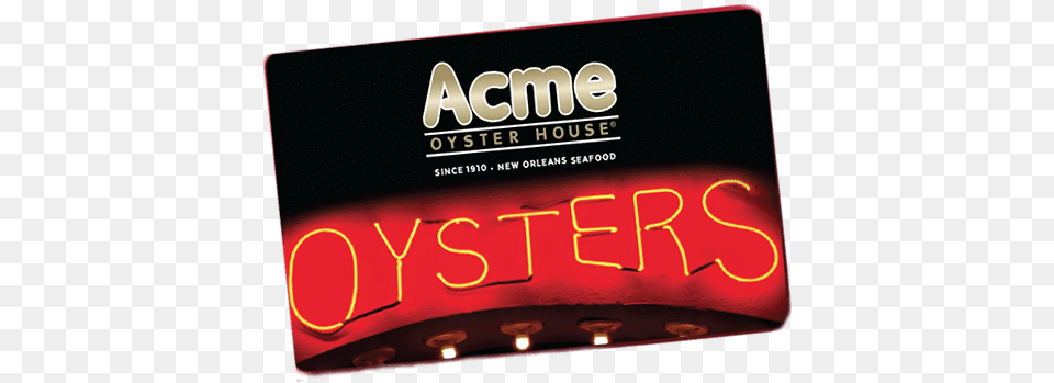 Acme Oyster House Lifeu0027s More Fun With Seafood Orange, Light, Scoreboard, Neon Free Png Download