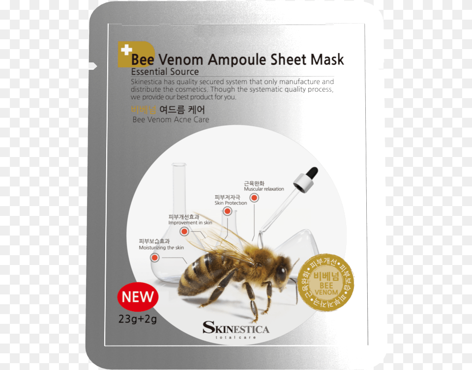 Acneclog Skin Care Ampoule Sheet Mask 1 Lavender Skinestica Mask, Animal, Bee, Honey Bee, Insect Free Png