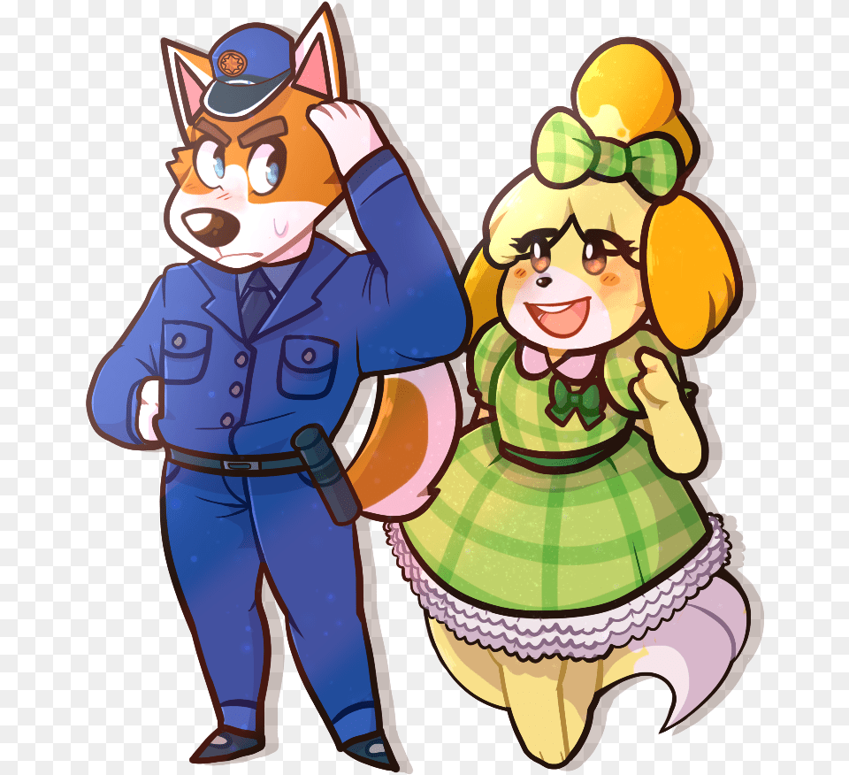 Acnl Isabelle And Copper Clipart Animal Crossing Isabelle X Copper, Book, Comics, Publication, Baby Free Png