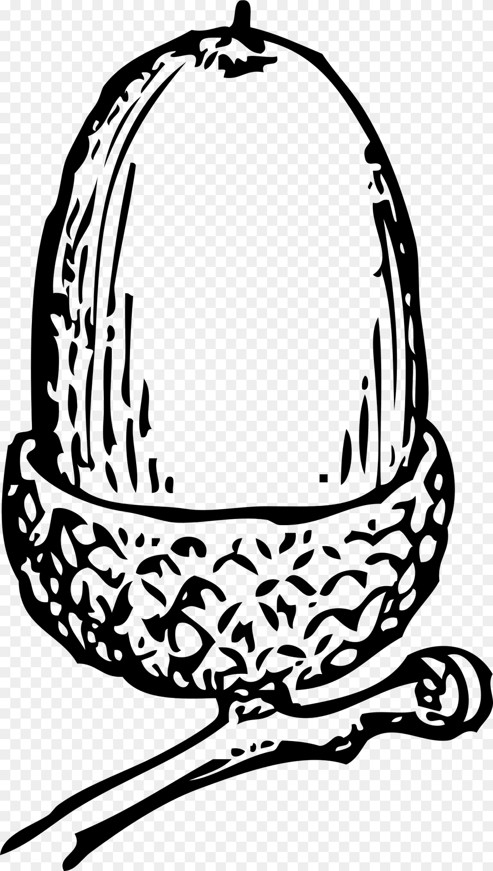 Acorn 1 Acorn Clip Art Black And White, Gray Free Png Download