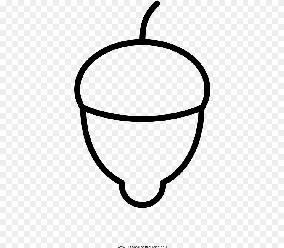 Acorn Coloring Page, Gray Png Image