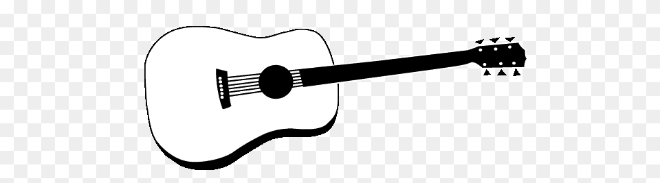 Acoustic Guitar Black And White Transparent Acoustic Guitar, Musical Instrument, Bass Guitar Png