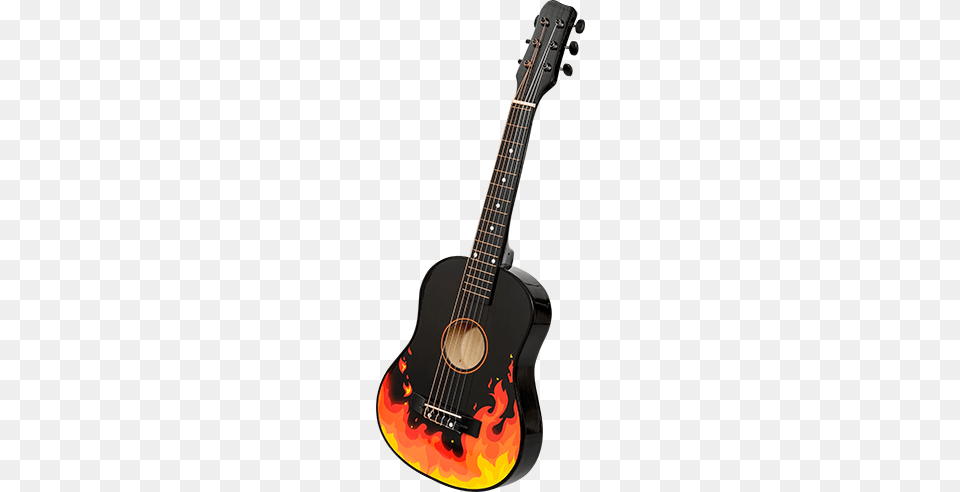Acoustic Guitar Black Flames Black Large Acoustic Guitar, Bass Guitar, Musical Instrument Png