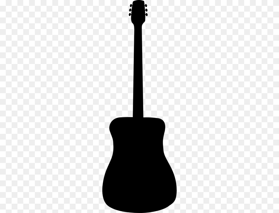 Acoustic Guitar Clip Art, Gray Free Png Download