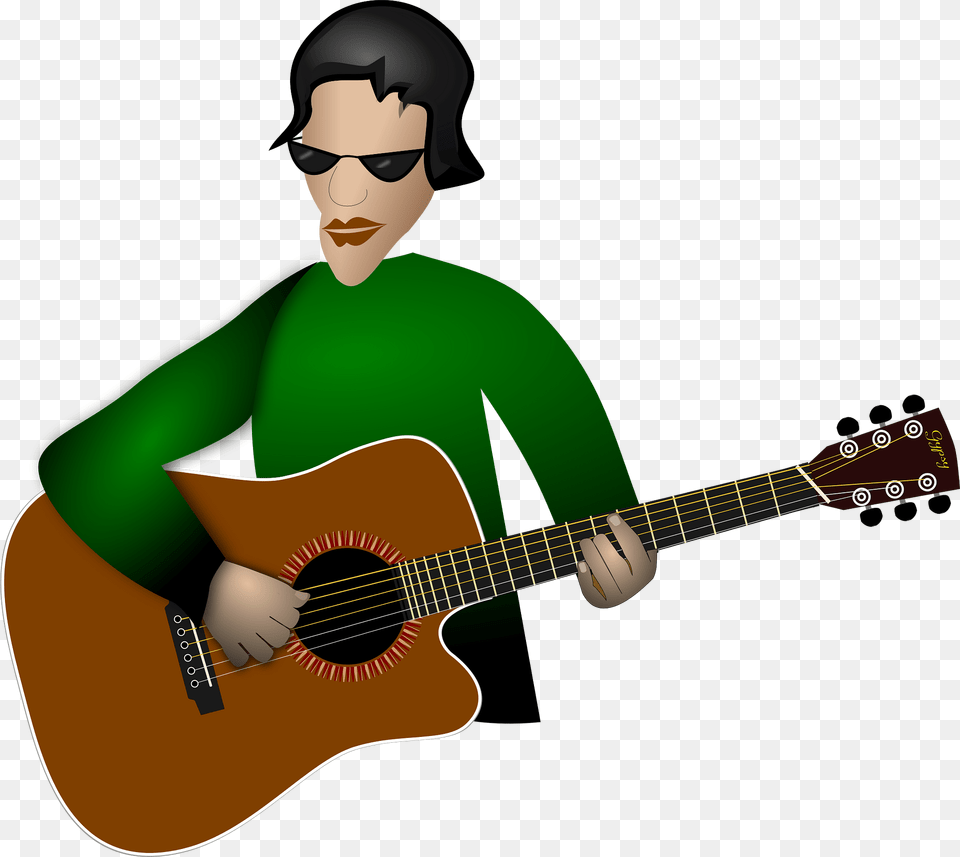 Acoustic Guitar Clipart, Musical Instrument, Person, Music, Guitarist Free Png Download