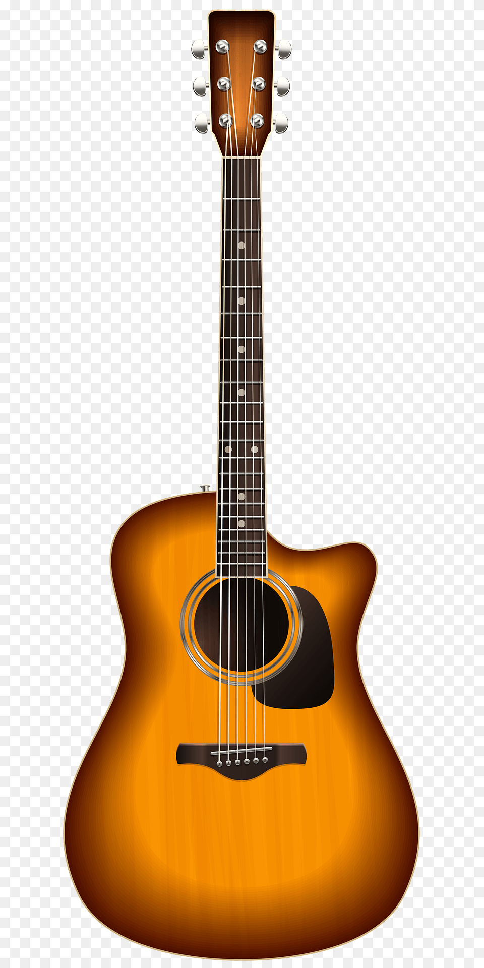 Acoustic Guitar Clipart, Musical Instrument, Bass Guitar Png Image