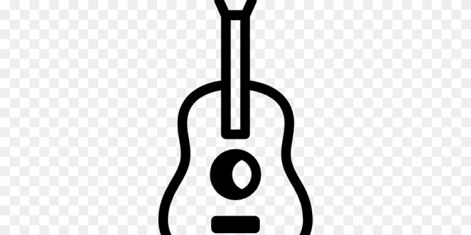 Acoustic Guitar Clipart, Gray Free Transparent Png
