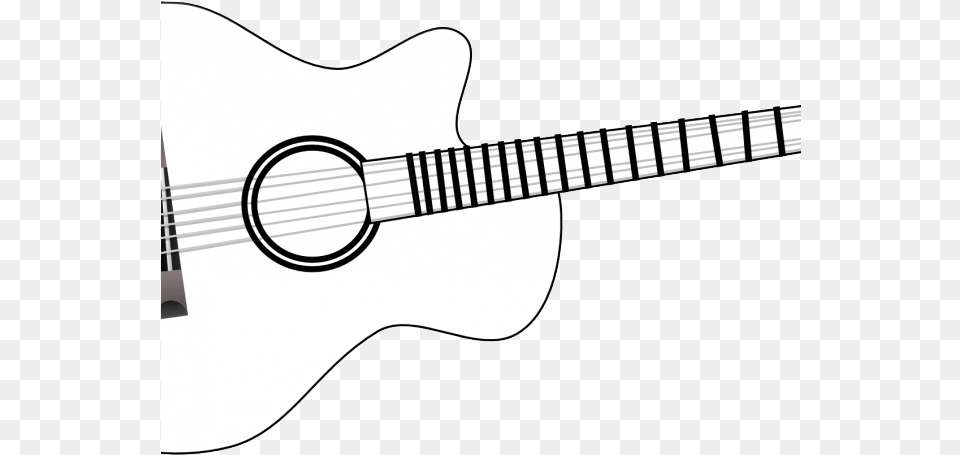 Acoustic Guitar Clipart Cute White Guitar Clipart, Musical Instrument, Bass Guitar, Guitarist, Leisure Activities Png Image