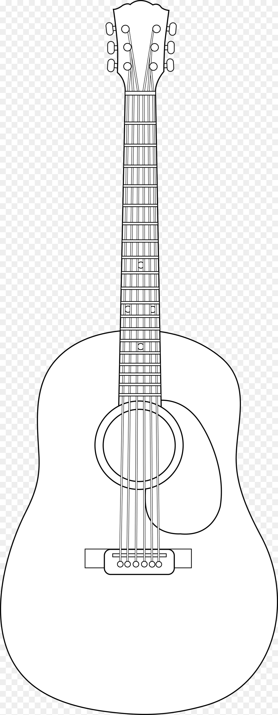Acoustic Guitar Guitar Outline, Musical Instrument Png