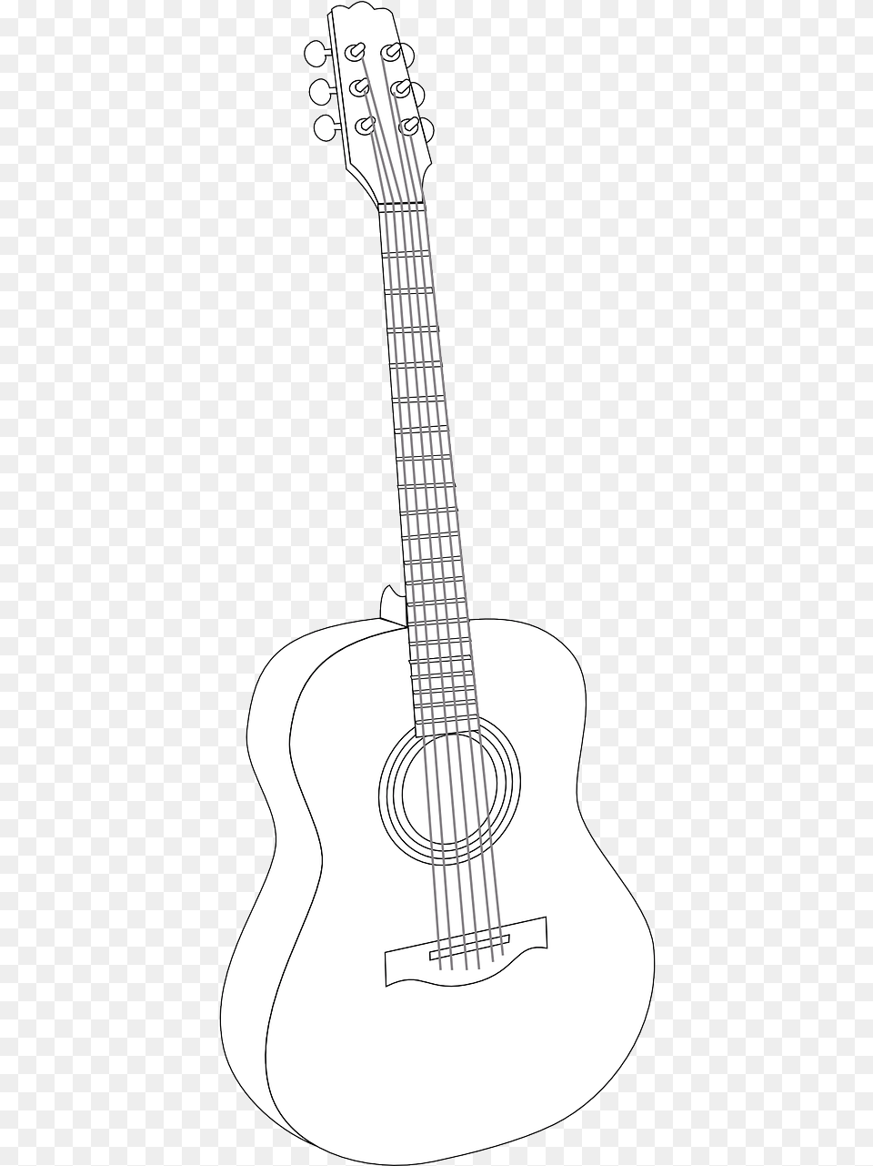 Acoustic Guitar Outline, Bass Guitar, Musical Instrument Free Png Download