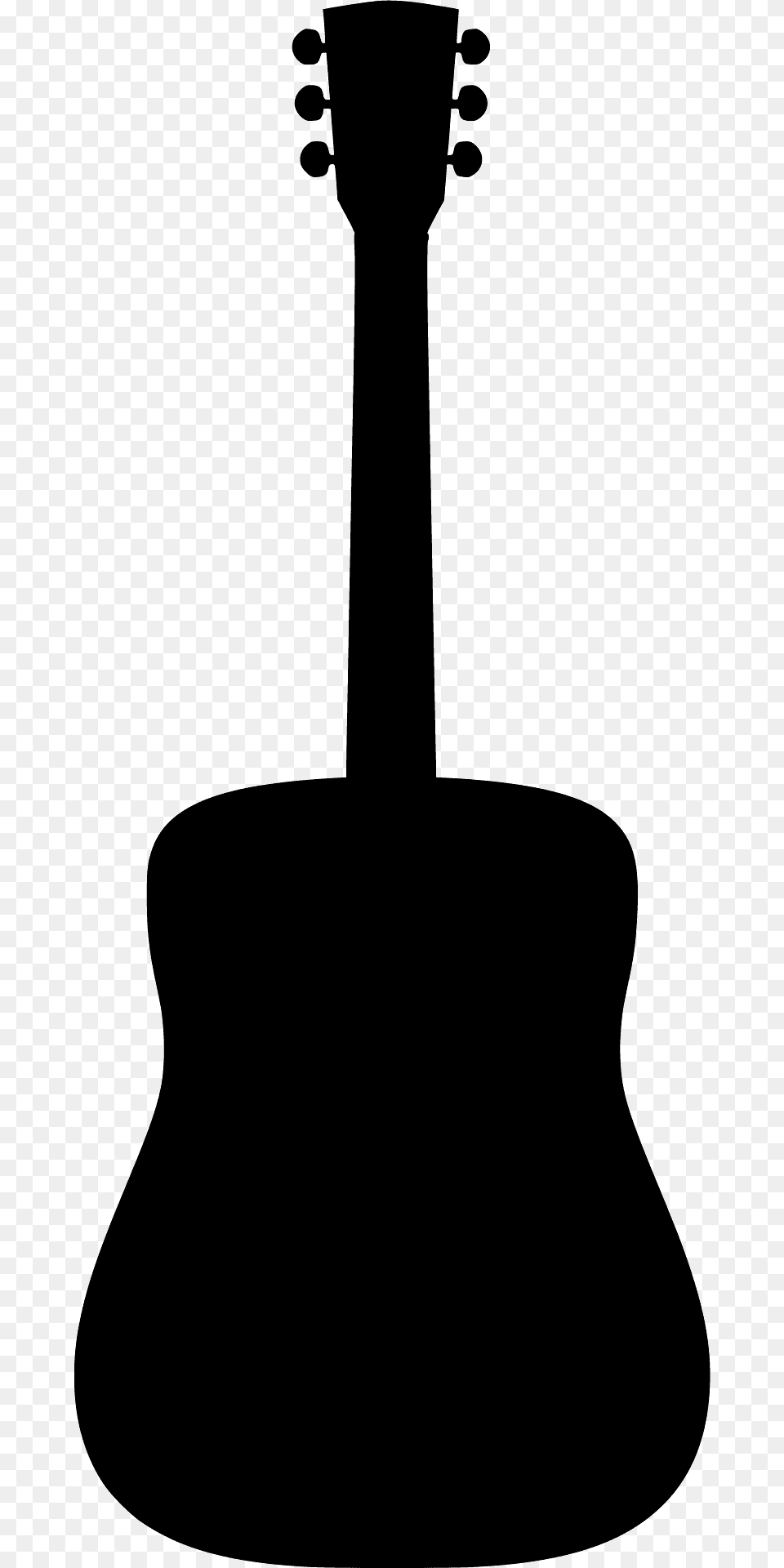 Acoustic Guitar Silhouette, Musical Instrument Png