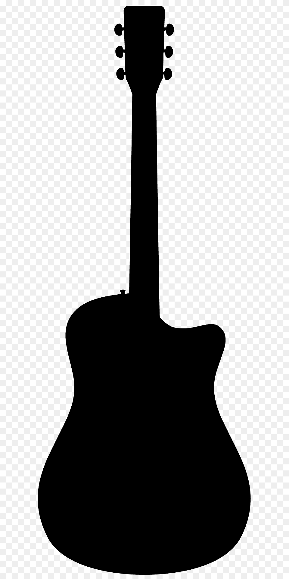 Acoustic Guitar Silhouette, Musical Instrument Png