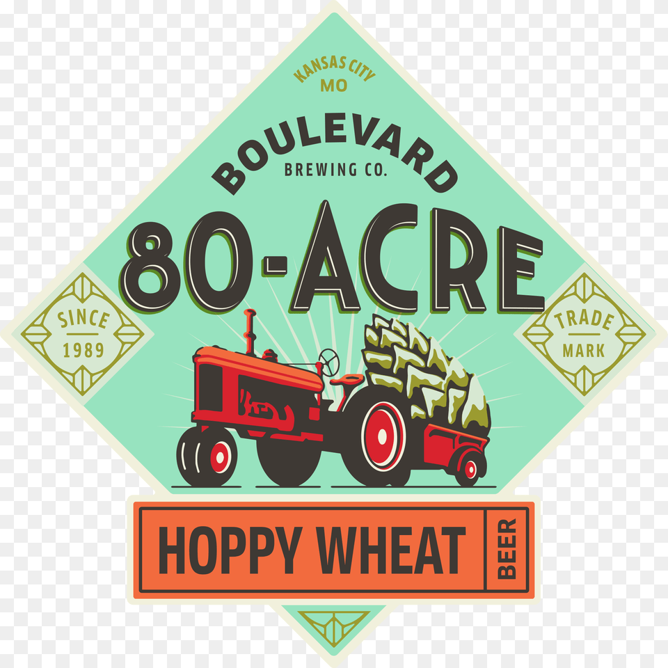 Acre Hoppy Wheat Beer Boulevard Beer 80 Acre, Advertisement, Poster, Machine, Wheel Free Transparent Png