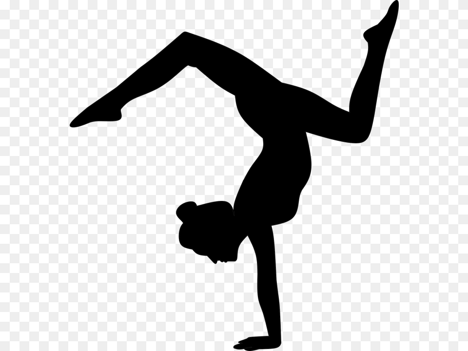 Acrobat Active Slim Adho Model Arm Asana Yoga Split Handstand Silhouette, Gray Free Transparent Png