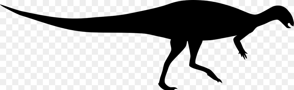 Acrocanthosaurus Silhouette, Gray Free Transparent Png