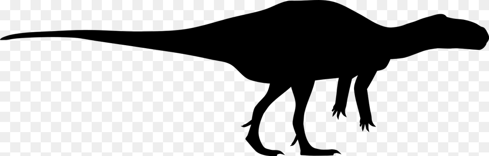 Acrocanthosaurus Silhouette, Gray Free Transparent Png