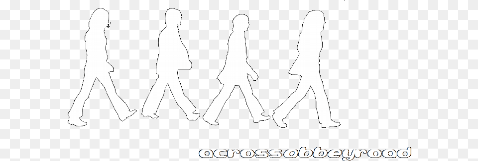 Across Abbey Road Beatles Abbey Road 50th Anniversary Box, Walking, Silhouette, Person, Adult Png Image