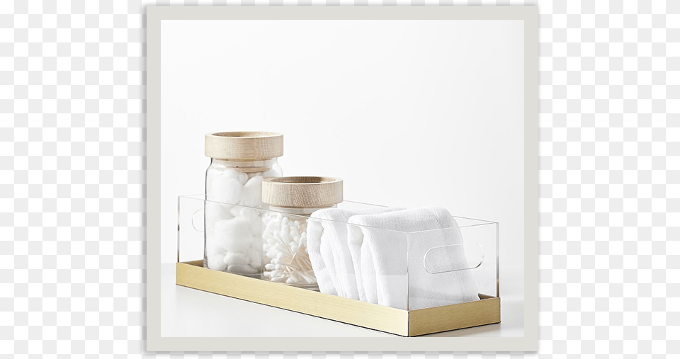 Acrylic And Metallic Caddy Coffee Table, Home Decor, Jar, Linen, Glass Free Png Download