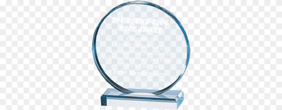 Acrylic Glass Trophy Circle, Disk Free Png Download