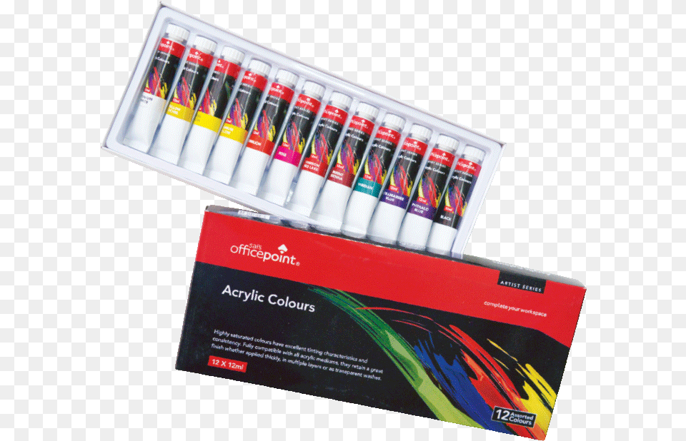 Acrylic Paint Set Graphic Design, Paint Container, Business Card, Paper, Text Free Png Download