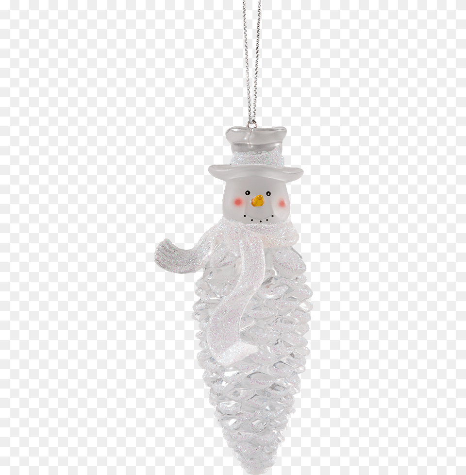 Acrylic Pinecone Snowman With Top Hat African Grey, Accessories, Nature, Outdoors, Snow Free Png Download