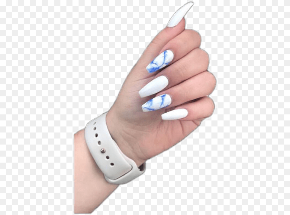 Acrylic Winter Nails Coffin, Body Part, Hand, Nail, Person Png Image