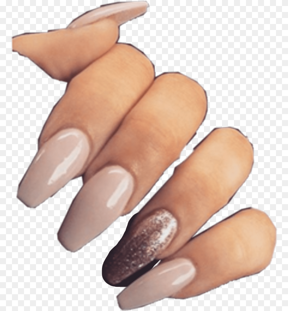 Acrylicnailsfreetoedit Nude Acrylic Nails Idea, Body Part, Hand, Manicure, Nail Free Transparent Png