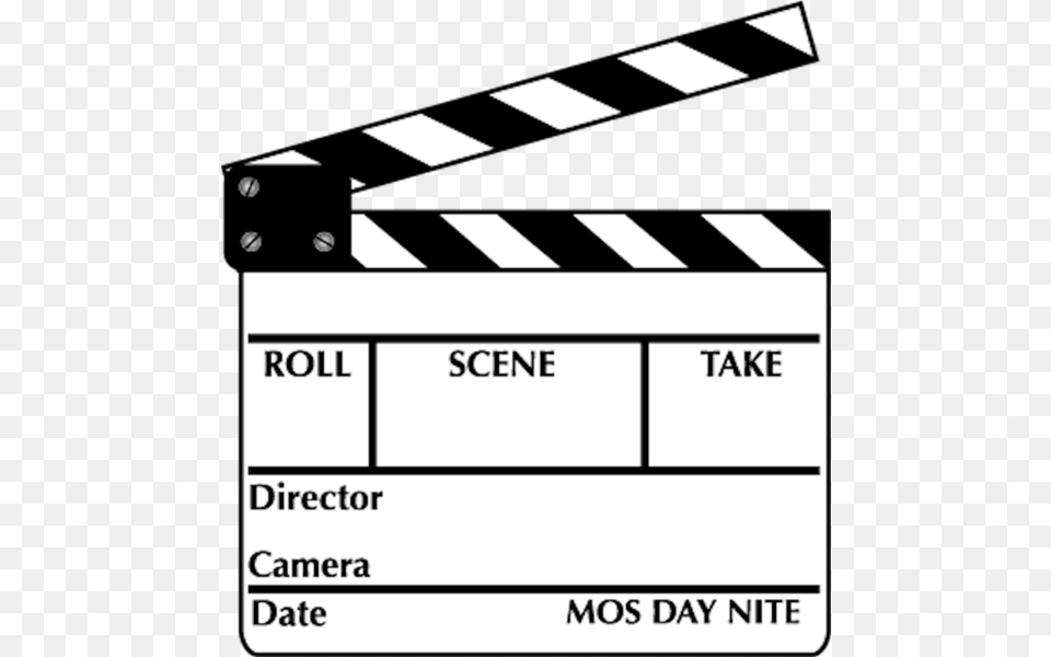 Acting Clipart Black And White, Text, Clapperboard Free Png Download