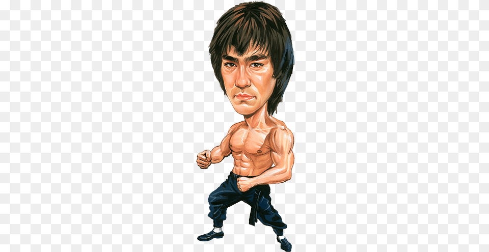 Acting Comics De Bruce Lee, Person, Book, Publication, Face Free Png Download