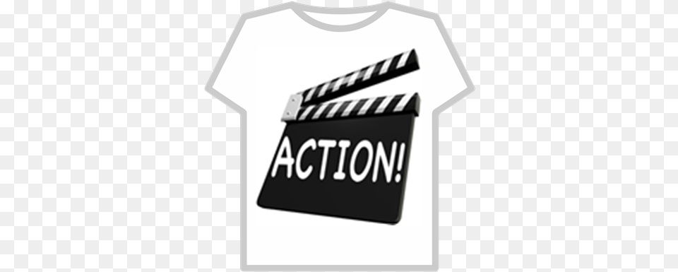 Action Clapboard Roblox Roblox Glitch T Shirt, Clothing, T-shirt, Clapperboard Png Image