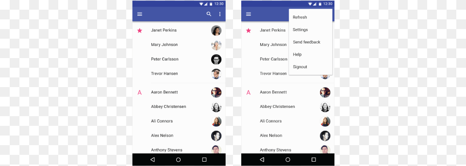 Action Overflow Menu React Native Material Dropdown, Text, Person, Face, Head Png Image