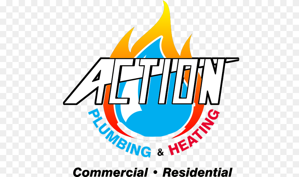 Action Plumbing Amp Heating Inc Graphic Design, Logo, Dynamite, Weapon, Fire Png Image