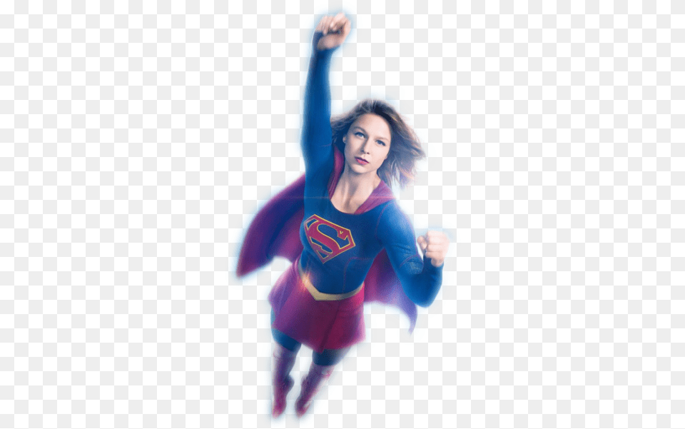 Action Supergirl Background Supergirl Season 3 Disc, Clothing, Costume, Person, Adult Png Image