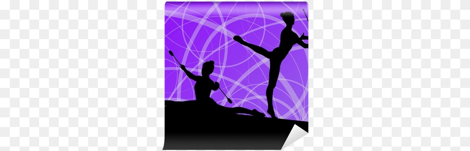 Active Young Girls Calisthenics Sport Gymnasts Silhouettes Gymnastics, Adult, Person, Man, Male Free Png Download