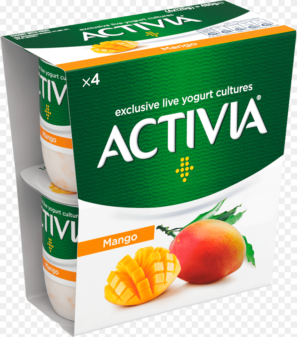 Activia Mango Yaourt Activia Cereales, Food, Fruit, Plant, Produce Png