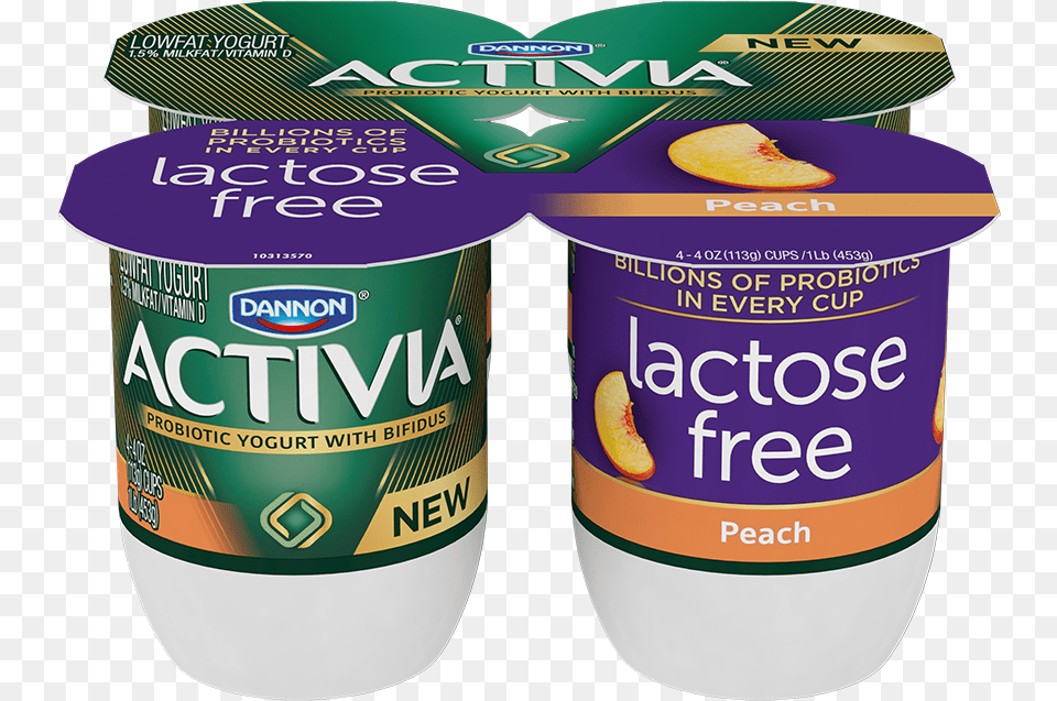 Activia Peach Yogurt Calories, Can, Tin, Food Png