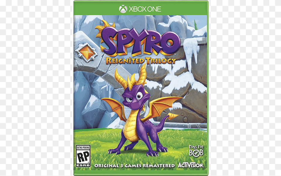 Activision Spyro Reignited Trilogy Xbox One Spyro Reignited Trilogy Xbox One, Dragon, Advertisement, Book, Publication Png